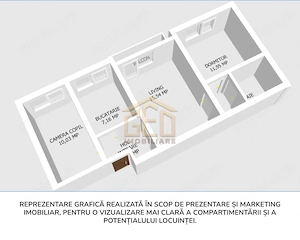 Apartament 3 camere etaj 2 in Moldova Noua - imagine 9