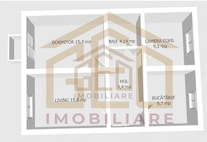 Apartament 3 camere in zona centrala Moldova Noua - imagine 14