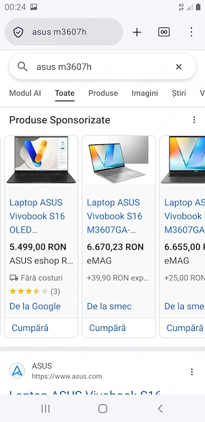 Asus S16 Oled cu 32 gb ddram 5