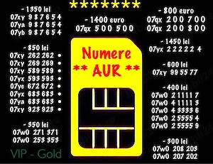 Numere de telefon Vip * Numar Aur Gold Preferential Top