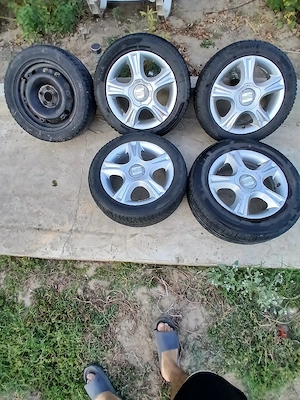 Vând jante originale din aliaj+3 cauciucuri în stare impecabilă  - imagine 4