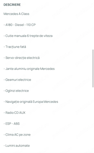 Mercedes A Class - Diesel 110 CP - Schimb cu dubă dubiță Fiat Doblo   Opel Cambo etc - imagine 5