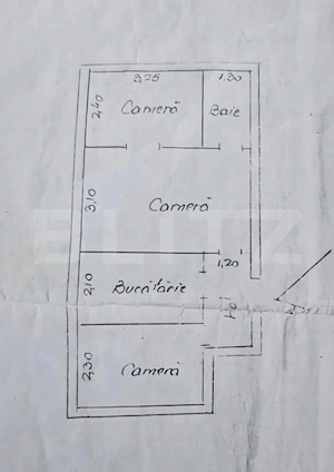 Apartament 3 camere, 44.35 mp, zona Bucium 
