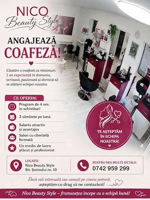 Angajez fata pentru postul de coafor 