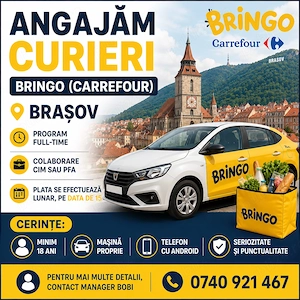 Curieri BRINGO (Carrefour)   Brașov | Angajare   PFA