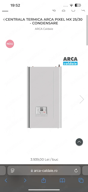 Centrala Arca gaz condensare noua