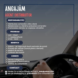 Gusta angajeaza agent distribuitor