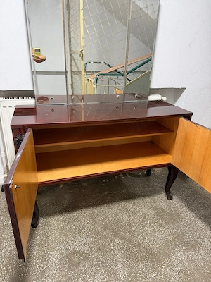 Masa vintage cu oglinda tripla rabatabila