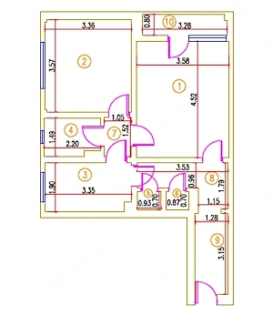 Apartament 2 Camere Dr Taberei