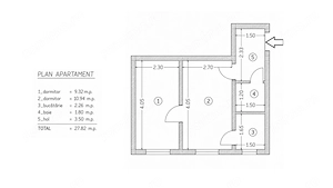 APARTAMENT 2 CAMERE, ETAJ 3 - imagine 10