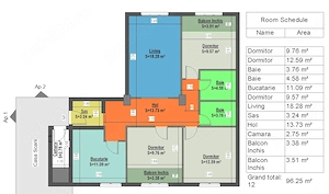 Apartament 4 camere | Ultracentral Zalău | 93,5 mp | etaj 1 | Proprietar