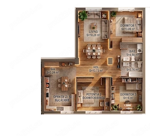 Apartament 4 camere | Ultracentral Zalău | 93,5 mp | etaj 1 | Proprietar - imagine 7