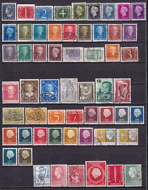 Colectie de timbre vechi Olanda.