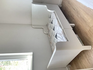 Vând pat Busunge alb Ikea