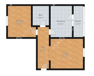 Apartament cu 2 camere decomandate balcon si loc de parcare etajul 1 - imagine 8