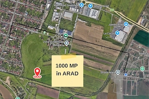 Teren arabil intravilan, 1000 mp, Arad