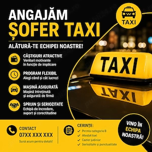 Angajez șofer taxi 