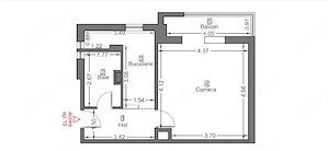 1 cameră, 41 mp, mobilat complet - Calea Sagului, 6 min de Shopping City - imagine 6