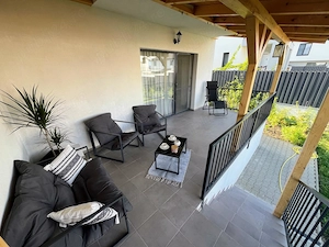 Duplex 120 mp, terasă acoperită, pivniță 14 mp. mobilată complet Mobexpert