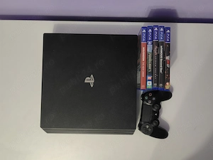 Consolă PlayStation 4 Pro 1TB + Controller + 5 Jocuri