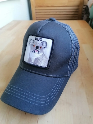 Șapcă Ebbets Koala Imbratisare Hug Gri Unisex Trucker Cap Vintage Patch Brodat Dama Barbat Reglabilă