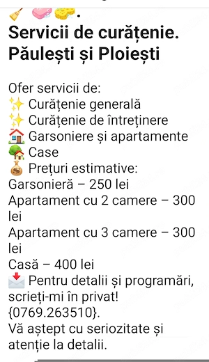 Menajera Ploiesti, Păulești 
