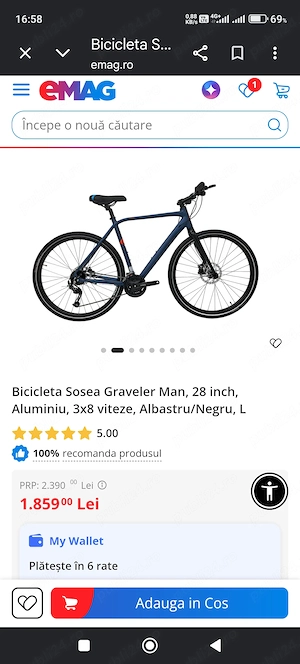 Bicicleta hidraulică graveler Man 