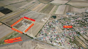 Terenuri intre Mosnita si Bucovat, cu gaz, apa, curent– 62 euro/mp+TVA