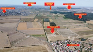 Terenuri intre Mosnita si Bucovat, cu gaz, apa, curent– 62 euro/mp+TVA - imagine 3