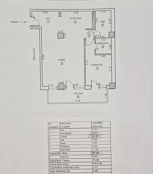 2 camere BLOC NOU 71 mp etaj intermediar vedere catre Dunare mobilat - imagine 11