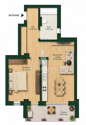 Apartament cu 2 camere, open space, zona Torontalului - imagine 6