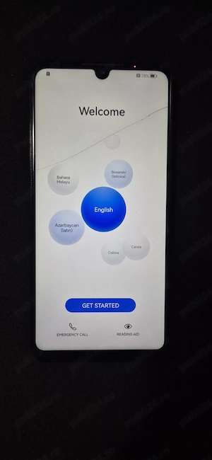 Telefon mobil Huawei P30 Lite, display crapat, 4GB RAM, 128 GB memorie interna, cutie originala