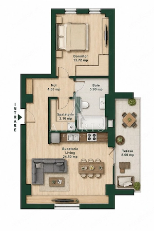 Apartament cu 2 camere, etaj intermediar, zona Torontalului - imagine 6