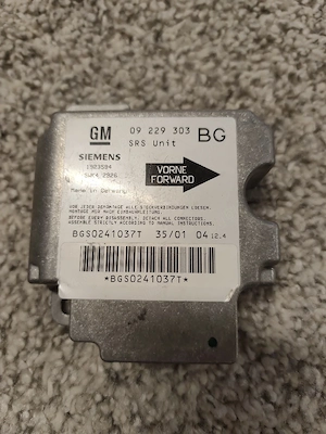 calculator airbag Opel Zafira A GM 09229303