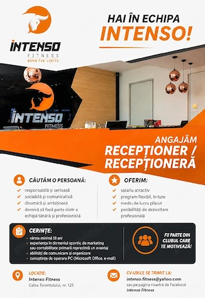 Angajăm Studentă pentru Weekend - Recepție Sală de Fitness (Timișoara)