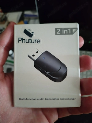  Transmitator si receptor audio KN330, Bluetooth adapter, 2 in 1, USB, Jack 3.5mm