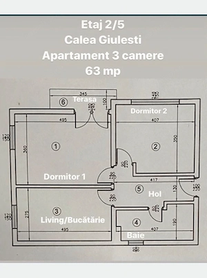 Apartament nou 3 camere Giulești Pasteur mobilat loc parcare - imagine 3