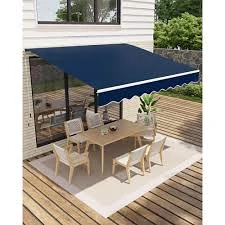Copertina retractabila Blooma  albastra manuala de 250 x 200 cm noua sigilata
