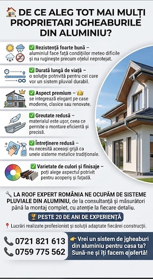 Jgheaburi din Aluminiu   Montaj Profesional | Roof Expert România