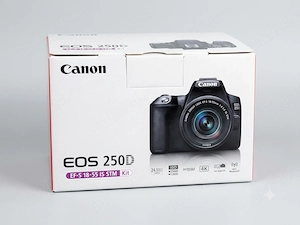 Aparat Foto DSLR Canon EOS 250D + Obiectiv Kit 18-55mm IS STM + Obiectiv Fix 50mm f 1.8 STM 