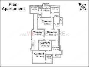 UNIRII-MIRCEA VODA, apartament in vila interbelica, 6 camere, 190 mp - imagine 20