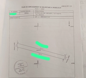 Teren 5.000 mp Urechești   2 accese, utilități   9,98 eur  mp - imagine 2