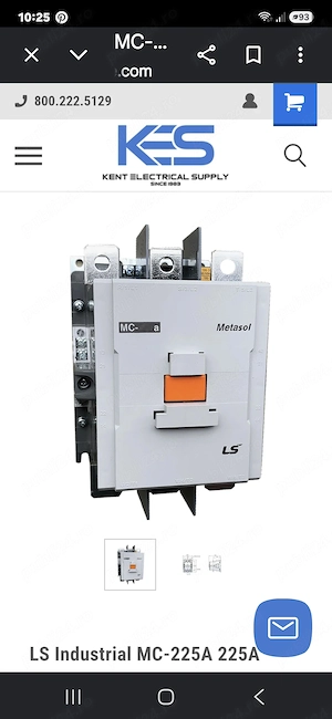 Contactor tripolar