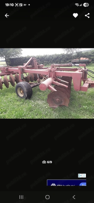 Vând utilaje agricole  diverse masinarii  pluguri cositori rotative combinatoare  la cele mai mici p - imagine 8