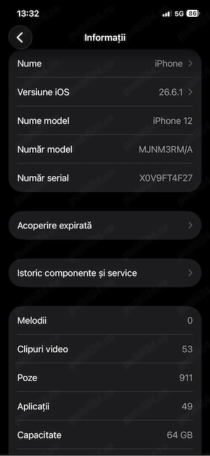 De vanzare Iphone 12 MOV 
