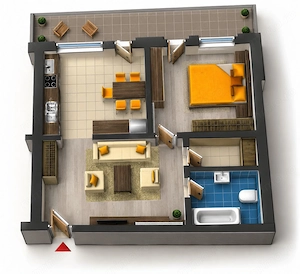 Apartament 2 camere de vânzare – Pârneava - imagine 2