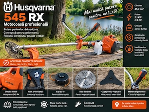 Husqvarna 545 RX profesională   ham + cap fir + disc + cuțit