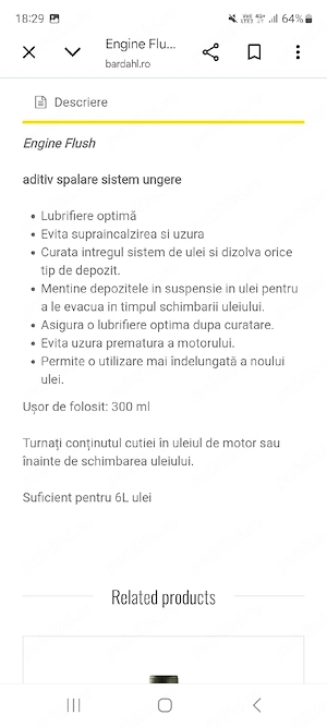Bardahl aditiv ulei
