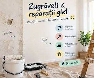 Zugrăveli și reparații glet București   lucrat curat și atent