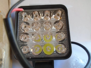 Set 2 Proiectoare LED Auto Off-Road / Lucru 48W, 12V-24V, Pătrate, Noi - imagine 3
